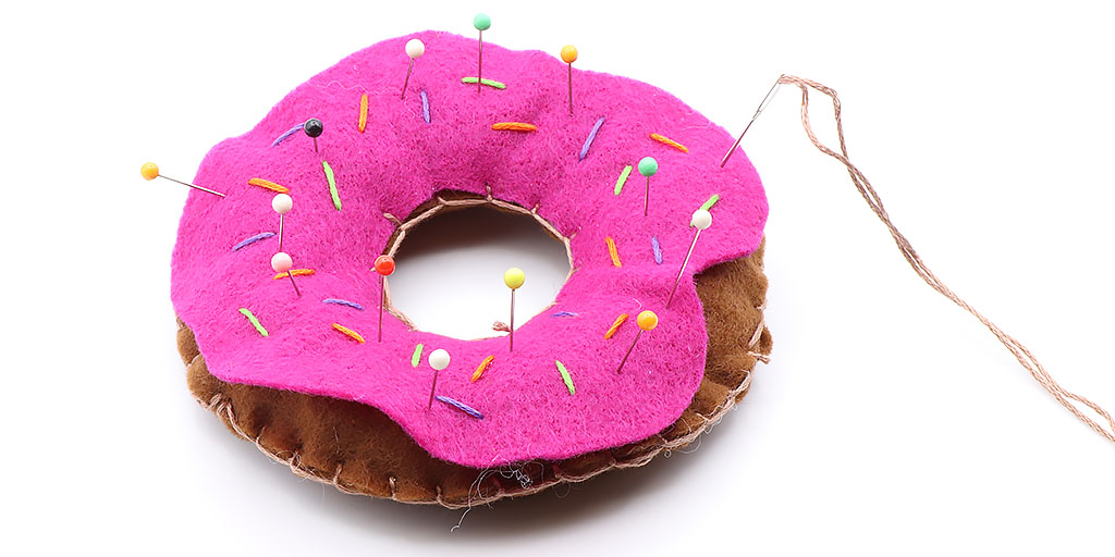 pink doughnut cushion