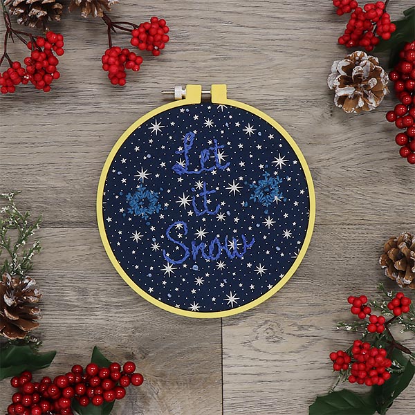 Holiday Embroidery - Let it Snow