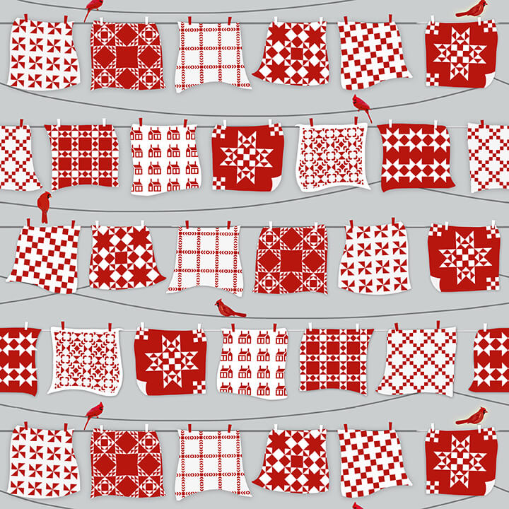 Holiday Heartland Advent Calendar Fabric Panel Christmas Quilt Shop Quality 